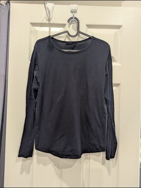 Fabletics Black Long Sleeve Crew Tee